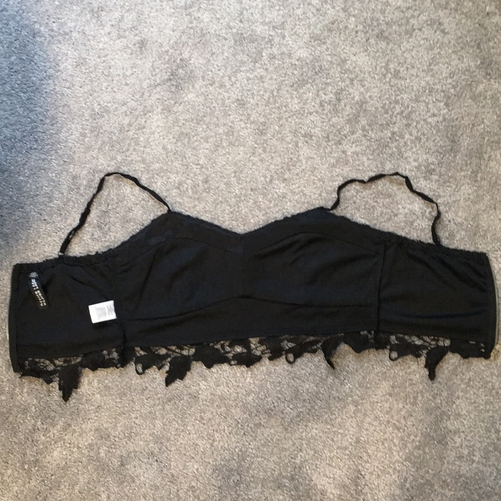 Black Lacy Design Lab Crop Top By Design Lab - image 4